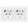 Jung SCHUKO USB-Steckdose Typ AC Komplett-Set Serie A: 2x Steckdose A152015CAWW und 2-fach Rahmen A5582BFWW Alpinweiß
