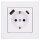 Jung SCHUKO USB-Steckdose Typ AC Komplett-Set Serie A: 2x Steckdose A152015CAWW und 2x 1-fach Rahmen A5581BFWW Alpinweiß