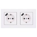 Jung SCHUKO USB-Steckdose Typ A Komplett-Set Serie A: 2x...