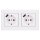 Jung SCHUKO USB-Steckdose Typ A Komplett-Set Serie A: 2x Steckdose A152018AWW und 2-fach Rahmen A5582BFWW Alpinweiß