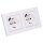 Jung SCHUKO USB-Steckdose Typ A Komplett-Set Serie A: 2x Steckdose A152018AWW und 2-fach Rahmen A5582BFWW Alpinweiß