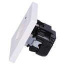 Jung SCHUKO USB-Steckdose Typ A Komplett-Set Serie A: 2x Steckdose A152018AWW und 2x 1-fach Rahmen A5581BFWW Alpinweiß
