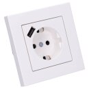 Jung SCHUKO USB-Steckdose Typ A Komplett-Set Serie A: 2x Steckdose A152018AWW und 2x 1-fach Rahmen A5581BFWW Alpinweiß