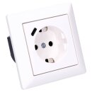Jung SCHUKO USB-Steckdose Typ C Komplett-Set Serie AS: Steckdose A152018CWW und 1-fach Rahmen AS581WW Alpinweiß