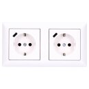 Jung SCHUKO USB-Steckdose Typ C Komplett-Set Serie AS: 2x...
