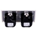 Jung SCHUKO USB-Steckdose Typ C Komplett-Set Serie AS: 2x Steckdose A152018CWW und 2-fach Rahmen AS582WW Alpinweiß