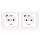 Jung SCHUKO USB-Steckdose Typ C Komplett-Set Serie AS: 2x Steckdose A152018CWW und 2-fach Rahmen AS582WW Alpinweiß