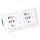 Jung SCHUKO USB-Steckdose Typ C Komplett-Set Serie AS: 2x Steckdose A152018CWW und 2-fach Rahmen AS582WW Alpinweiß