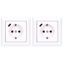 Jung SCHUKO USB-Steckdose Typ C Komplett-Set Serie AS: 2x...