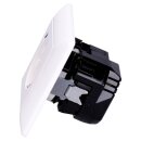 Jung SCHUKO USB-Steckdose Typ C Komplett-Set Serie AS: 2x Steckdose A152018CWW und 2x 1-fach Rahmen AS581WW Alpinweiß