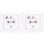 Jung SCHUKO USB-Steckdose Typ C Komplett-Set Serie AS: 2x Steckdose A152018CWW und 2x 1-fach Rahmen AS581WW Alpinweiß