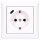 Jung SCHUKO USB-Steckdose Typ C Komplett-Set Serie AS: 2x Steckdose A152018CWW und 2x 1-fach Rahmen AS581WW Alpinweiß