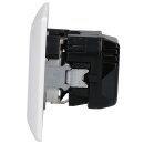 Jung SCHUKO USB-Steckdose Typ AC Komplett-Set Serie AS: Steckdose A152015CAWW und 1-fach Rahmen AS581WW Alpinweiß