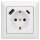 Jung SCHUKO USB-Steckdose Typ AC Komplett-Set Serie AS: Steckdose A152015CAWW und 1-fach Rahmen AS581WW Alpinweiß