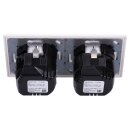 Jung SCHUKO USB-Steckdose Typ AC Komplett-Set Serie AS: 2x Steckdose A152015CAWW und 2-fach Rahmen AS582WW Alpinweiß