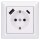 Jung SCHUKO USB-Steckdose Typ AC Komplett-Set Serie AS: 2x Steckdose A152015CAWW und 2x 1-fach Rahmen AS581WW Alpinweiß