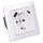 Jung SCHUKO USB-Steckdose Typ AC Komplett-Set Serie AS: 2x Steckdose A152015CAWW und 2x 1-fach Rahmen AS581WW Alpinweiß