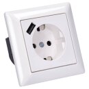 Jung SCHUKO USB-Steckdose Typ A Komplett-Set Serie AS: Steckdose A152018AWW und 1-fach Rahmen AS581WW Alpinweiß