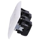 Jung SCHUKO USB-Steckdose Typ A Komplett-Set Serie AS: 2x Steckdose A152018AWW und 2-fach Rahmen AS582WW Alpinweiß
