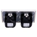 Jung SCHUKO USB-Steckdose Typ C Komplett-Set Serie LS: 2x Steckdose LS152018CWW und 2-fach Rahmen LS982WW Alpinweiß