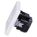 Jung SCHUKO USB-Steckdose Typ C Komplett-Set Serie LS: 2x Steckdose LS152018CWW und 2x 1-fach Rahmen LS981WW Alpinweiß