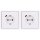 Jung SCHUKO USB-Steckdose Typ C Komplett-Set Serie LS: 2x Steckdose LS152018CWW und 2x 1-fach Rahmen LS981WW Alpinweiß