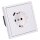 Jung SCHUKO USB-Steckdose Typ C Komplett-Set Serie LS: 2x Steckdose LS152018CWW und 2x 1-fach Rahmen LS981WW Alpinweiß