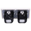 Jung SCHUKO USB-Steckdose Typ AC Komplett-Set Serie LS: 2x Steckdose LS152015CAWW und 2-fach Rahmen LS982WW Alpinweiß