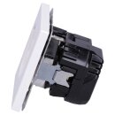 Jung SCHUKO USB-Steckdose Typ AC Komplett-Set Serie LS: 2x Steckdose LS152015CAWW und 2-fach Rahmen LS982WW Alpinweiß