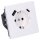 Jung SCHUKO USB-Steckdose Typ AC Komplett-Set Serie LS: 2x Steckdose LS152015CAWW und 2-fach Rahmen LS982WW Alpinweiß