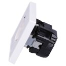 Jung SCHUKO USB-Steckdose Typ AC Komplett-Set Serie LS: 2x Steckdose LS152015CAWW und 2x 1-fach Rahmen LS981WW Alpinweiß