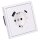 Jung SCHUKO USB-Steckdose Typ AC Komplett-Set Serie LS: 2x Steckdose LS152015CAWW und 2x 1-fach Rahmen LS981WW Alpinweiß