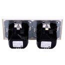 Jung SCHUKO USB-Steckdose Typ A Komplett-Set Serie LS: 2x Steckdose LS152018AWW und 2-fach Rahmen LS982WW Alpinweiß