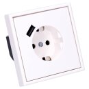 Jung SCHUKO USB-Steckdose Typ A Komplett-Set Serie LS: 2x Steckdose LS152018AWW und 2x 1-fach Rahmen LS981WW Alpinweiß