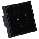 Jung SCHUKO USB-Steckdose Typ C Komplett-Set Serie LS: Steckdose LS152018CSW und 1-fach Rahmen LS981SW Schwarz