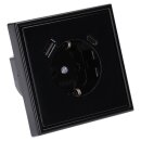 Jung SCHUKO USB-Steckdose Typ AC Komplett-Set Serie LS: Steckdose LS152015CASW und 1-fach Rahmen LS981SW Schwarz