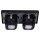 Jung SCHUKO USB-Steckdose Typ AC Komplett-Set Serie LS: 2x Steckdose LS152015CASW und 2-fach Rahmen LS982SW Schwarz