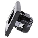 Jung SCHUKO USB-Steckdose Typ AC Komplett-Set Serie LS: 2x Steckdose LS152015CASW und 2x 1-fach Rahmen LS981SW Schwarz