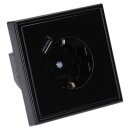 Jung SCHUKO USB-Steckdose Typ A Komplett-Set Serie LS: Steckdose LS152018ASW und 1-fach Rahmen LS981SW Schwarz