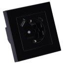 Jung SCHUKO USB-Steckdose Typ AC Komplett-Set Serie A: Steckdose A152015CASW und 1-fach Rahmen A5581BFSW Schwarz