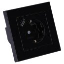 Jung SCHUKO USB-Steckdose Typ A Komplett-Set Serie A: 2x Steckdose A152018ASW und 2x 1-fach Rahmen A5581BFSW Schwarz