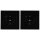 Jung SCHUKO USB-Steckdose Typ C Komplett-Set Serie A: 2x Steckdose A152018CSW und 2x 1-fach Rahmen A5581BFSW Schwarz