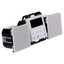 Jung Smart Radio DAB Komplett-Set Weiß Serie A DABA2WW mit 2 Lautsprechern und 3-fach Rahmen A5583BFWW