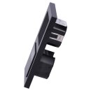 Jung Smart Radio DAB Komplett-Set Schwarz Serie A DABASW mit 1 Lautsprecher LSMA4SW und 2-fach Rahmen A5582BFSW
