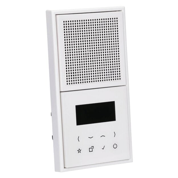 Jung Smart Radio DAB Komplett-Set Weiß Serie LS DABLS1WW mit Lautsprecher und 2-fach Rahmen LS982WW