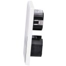 Jung Smart Radio DAB Komplett-Set Weiß Serie LS DABLS1WW mit Lautsprecher und 2-fach Rahmen LS982WW