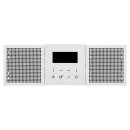 Jung Smart Radio DAB Komplett-Set Weiß Serie LS DABLS2WW mit 2 Lautsprechern und 3-fach Rahmen LS983WW