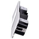 Jung Smart Radio DAB Komplett-Set Weiß Serie LS DABLS2WW mit 2 Lautsprechern und 3-fach Rahmen LS983WW