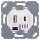 Jung USB-Ladegerät Komplett-Set Weiß Serie A USB15CAWW mit Abdeckung A1569USBWW und 1-fach Rahmen A5581BFWW