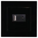 Jung USB-Ladegerät Komplett-Set Schwarz Serie A...